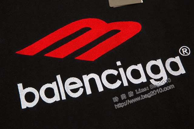 Balenciaga專櫃巴黎世家2023SS新款刺繡印花T恤 男女同款 tzy2640